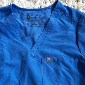 FIGS Women's Catarina single pocket scrub top size S ceil blue